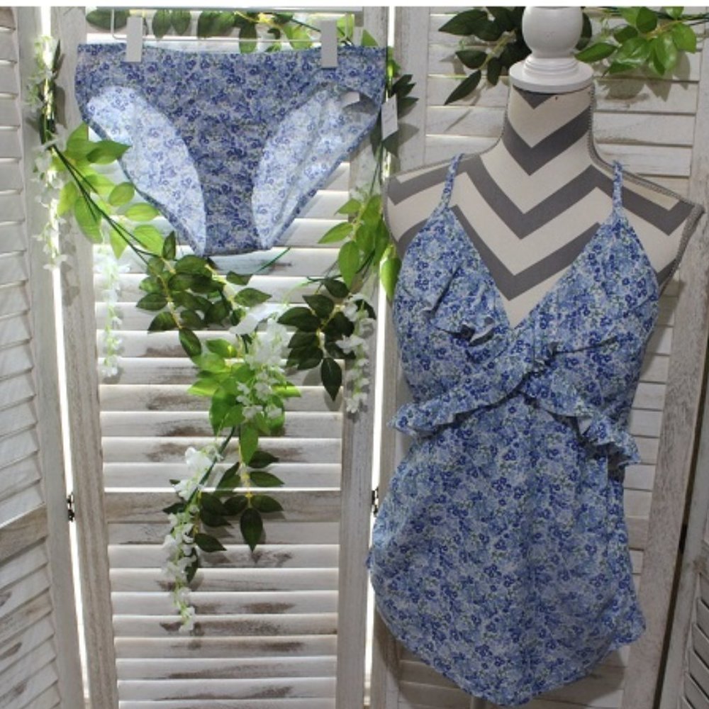 Beach Bump floral ruffled tankini set (27)